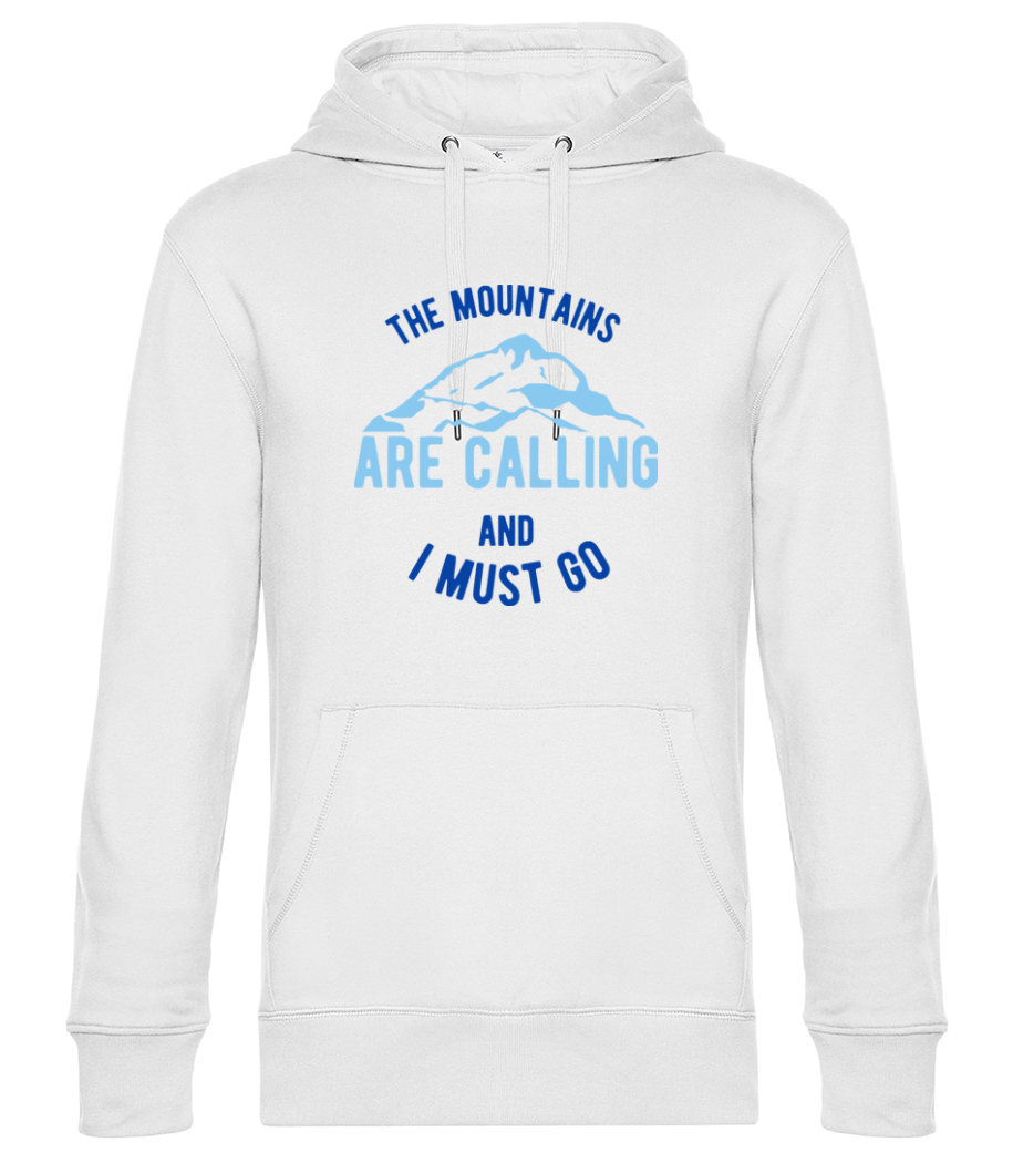 The Mountains Are Calling And I Must Go Blue · Sweat à capuche standard homme