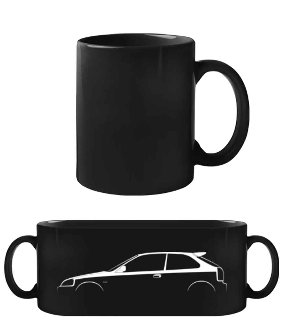 'Honda Civic Type-R (EK9)' Silhouette · Tasse Noire