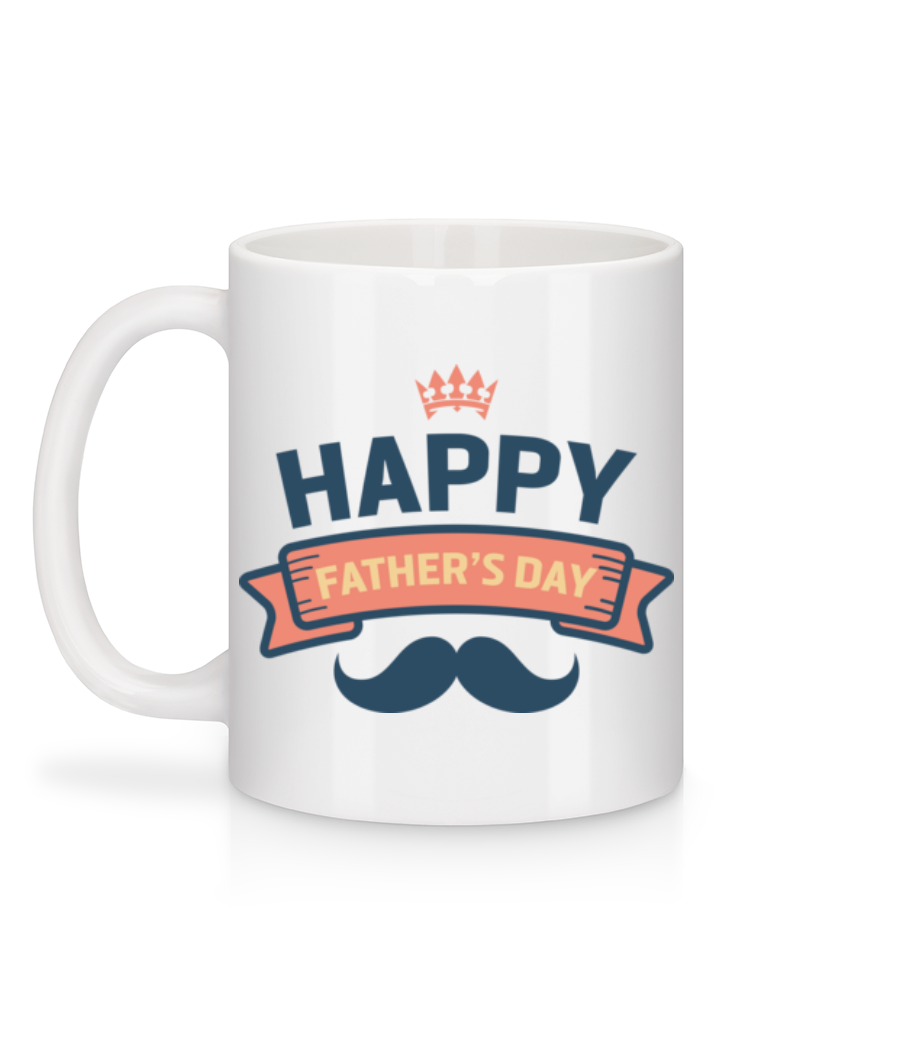 Happy Fathers Day - Mug en céramique blanc - Blanc - Derrière