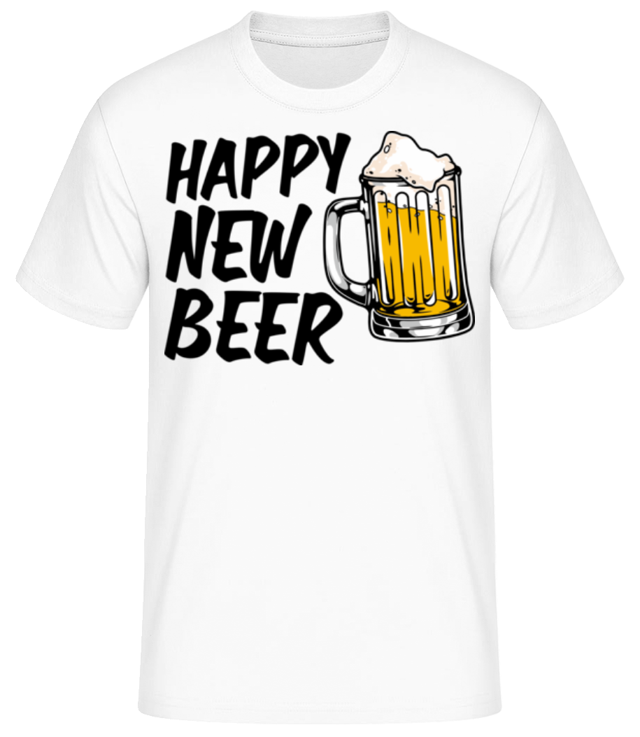 Aperçu: Happy New Beer - T-shirt standard Homme - Blanc - Devant
