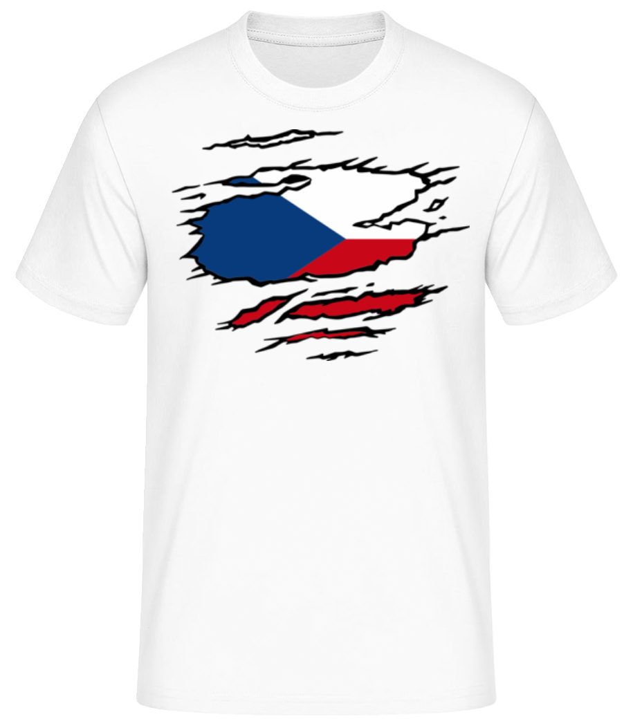 Zerrissene Flagge Tschechien · Männer Basic T-Shirt