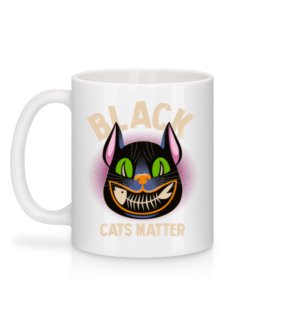 Black Cats Matter - Mug en céramique blanc - Blanc - Derrière