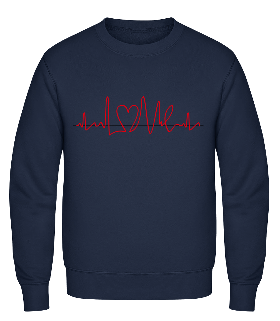 Fréquence Cardiaque - Sweat-shirt classique avec manches set-in - Marine - Vorn
