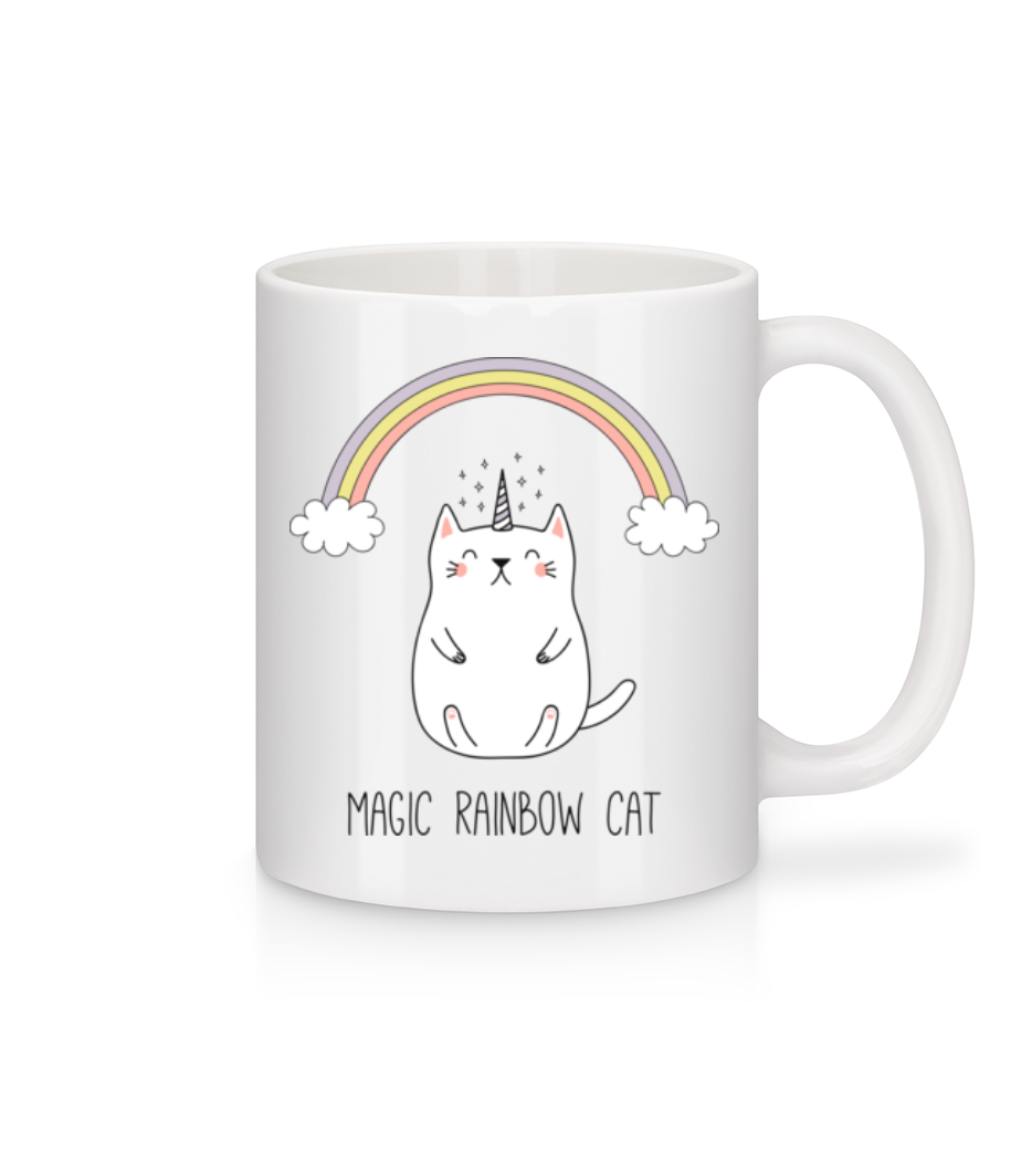 Magic Rainbow Cat · Mug en céramique blanc