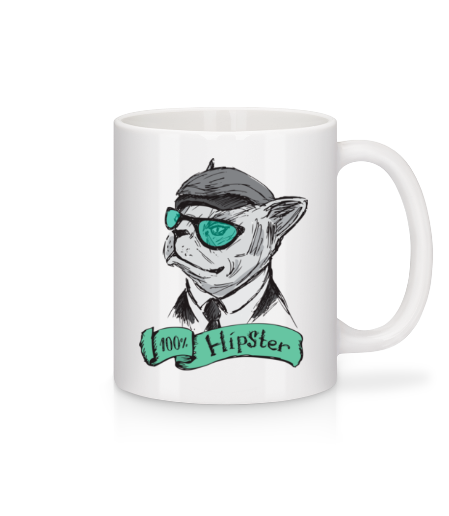 100% Chien De Hipster · Mug en céramique blanc