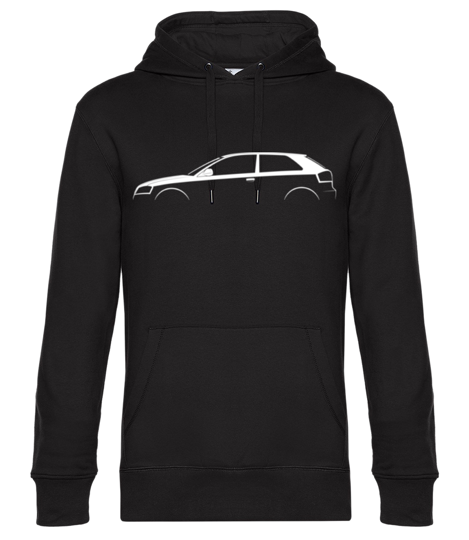 Aperçu: 'Audi A3 (8P)' Silhouette - Sweat à capuche premium Unisexe - Noir - Devant