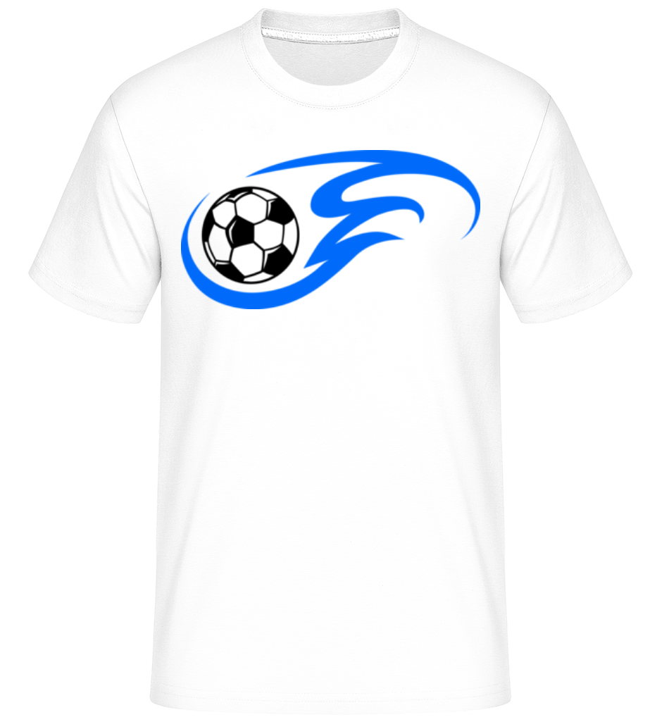 Aperçu: Football Flame -  T-Shirt Shirtinator homme - Blanc - Devant