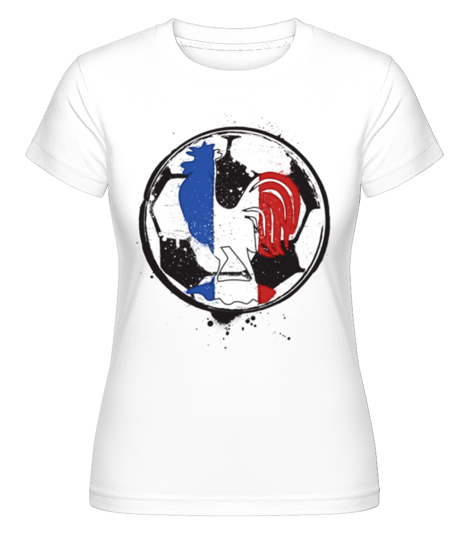 Aperçu: Football France -  T-shirt Shirtinator femme - Blanc - Devant