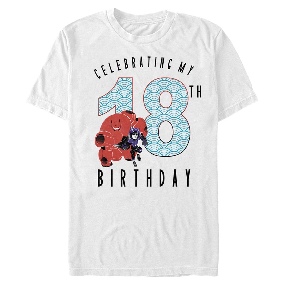Disney - Les Nouveaux Héros - Photo de groupe Baymax 18 Years - Birthday - Homme T-shirt