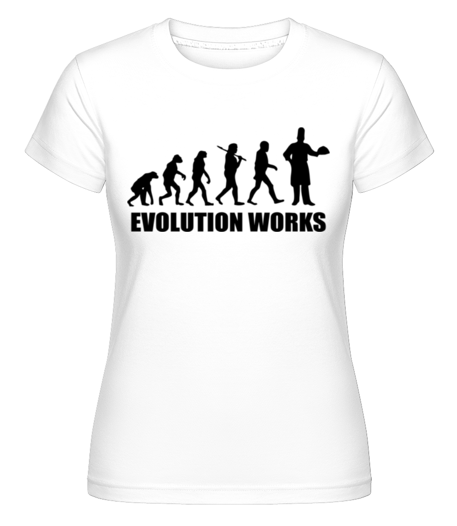 Aperçu: Evolution Works Cooking -  T-shirt Shirtinator femme - Blanc - Devant