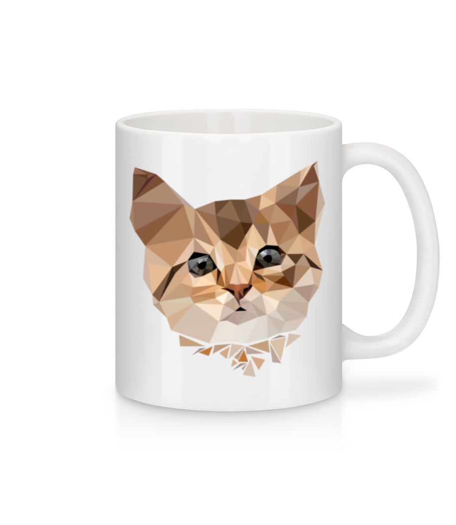 Polygon Chat · Mug en céramique blanc