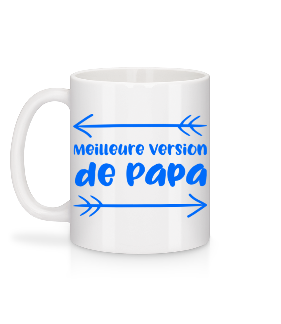 Aperçu: Meilleure Version De Papa - Mug en céramique blanc - Blanc - Derrière