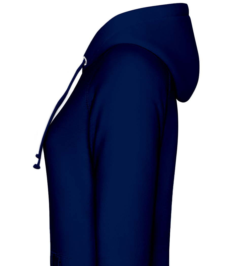 Aperçu: Happy Ho Ho Ho To You - Sweat à capuche Femme - Bleu marine - Gauche