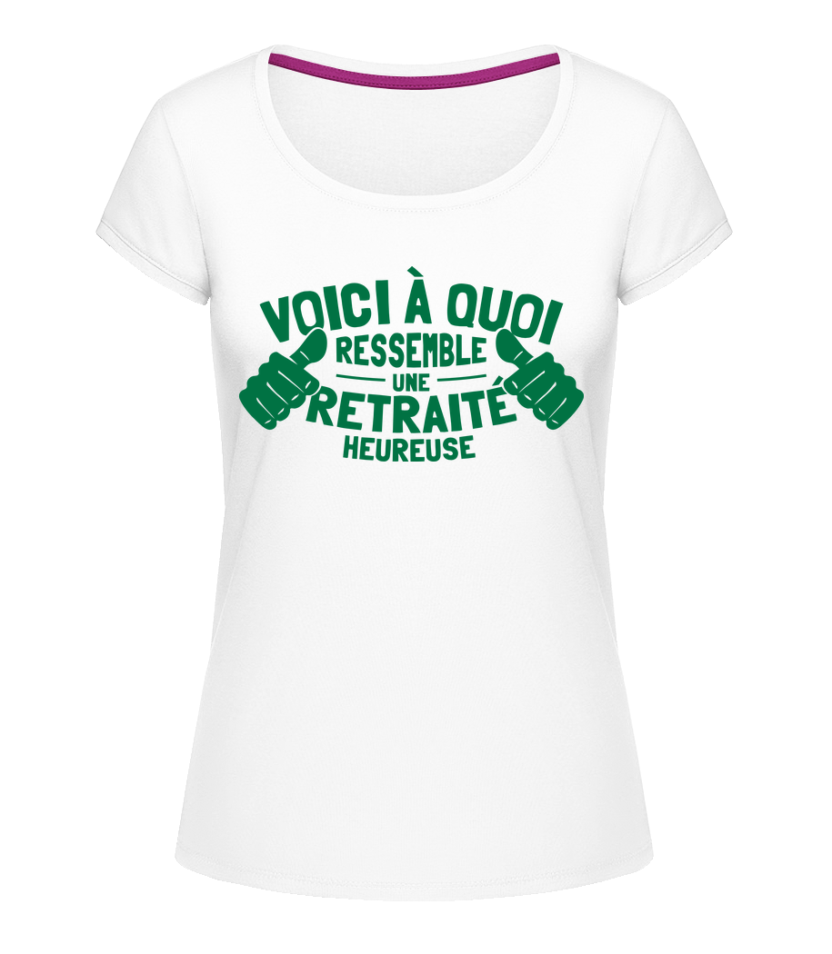 Une Retraitée Heureuse · T-shirt col en U Femme
