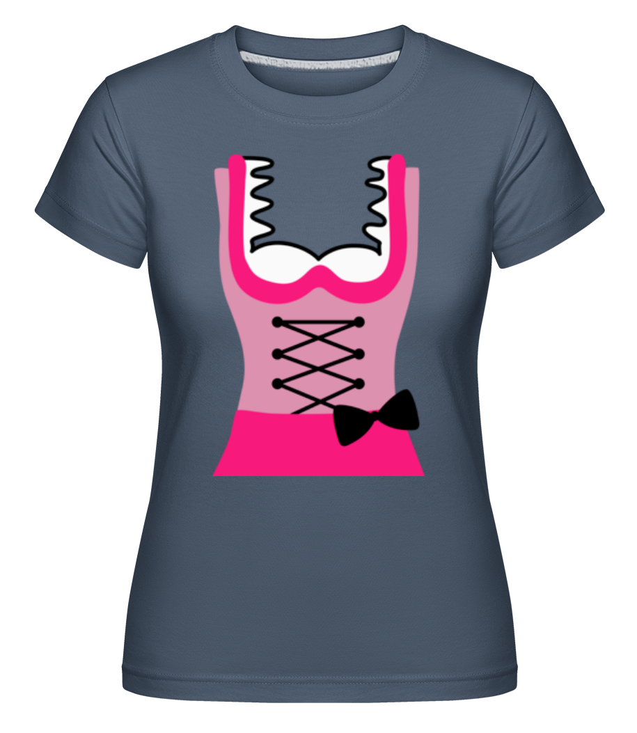 Aperçu: Costume Tyrolien -  T-shirt Shirtinator femme - Bleu denim - Devant