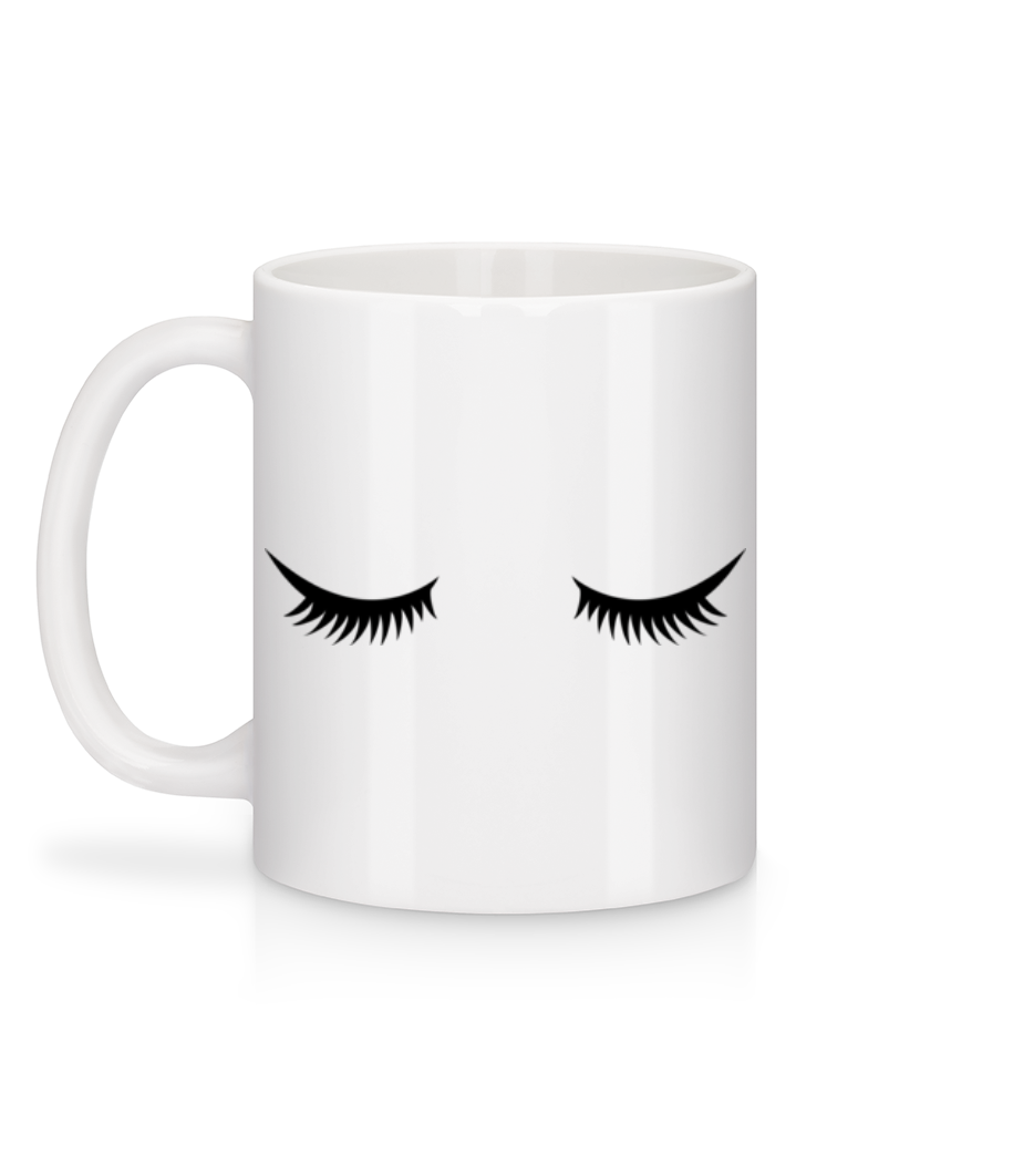 Aperçu: Cils - Mug en céramique blanc - Blanc - Derrière