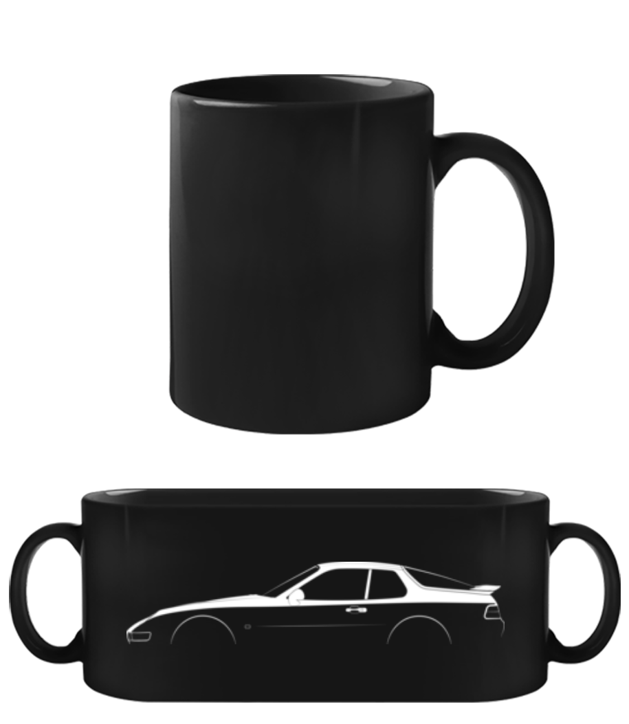 'Porsche 968 Clubsport' Silhouette · Tasse Noire