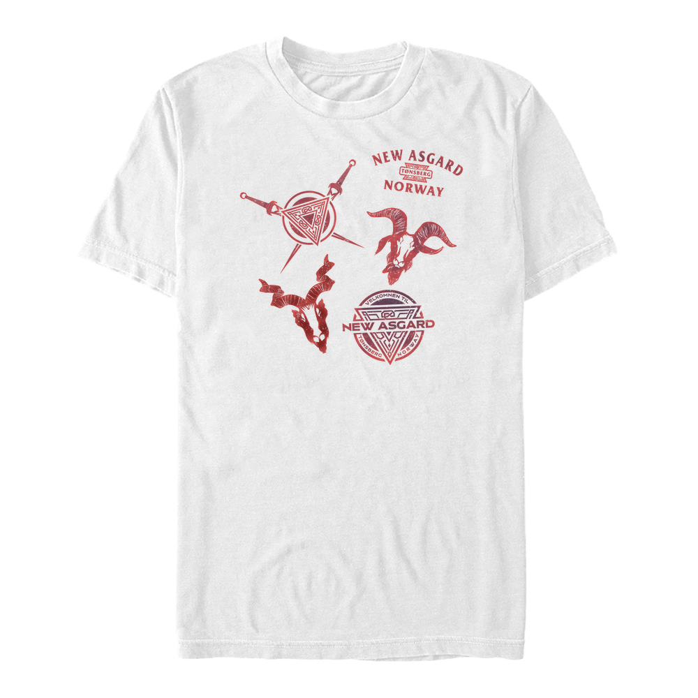 Aperçu: Marvel - Thor Love and Thunder - Logo New Asgard - Homme T-shirt - Blanc - Devant