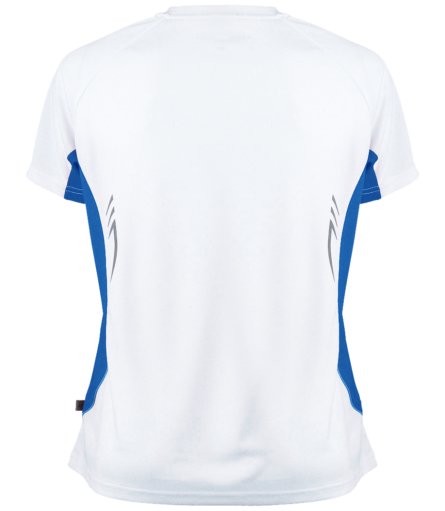 Maillot de sport Femme - Blanc / Bleu royal - Derrière