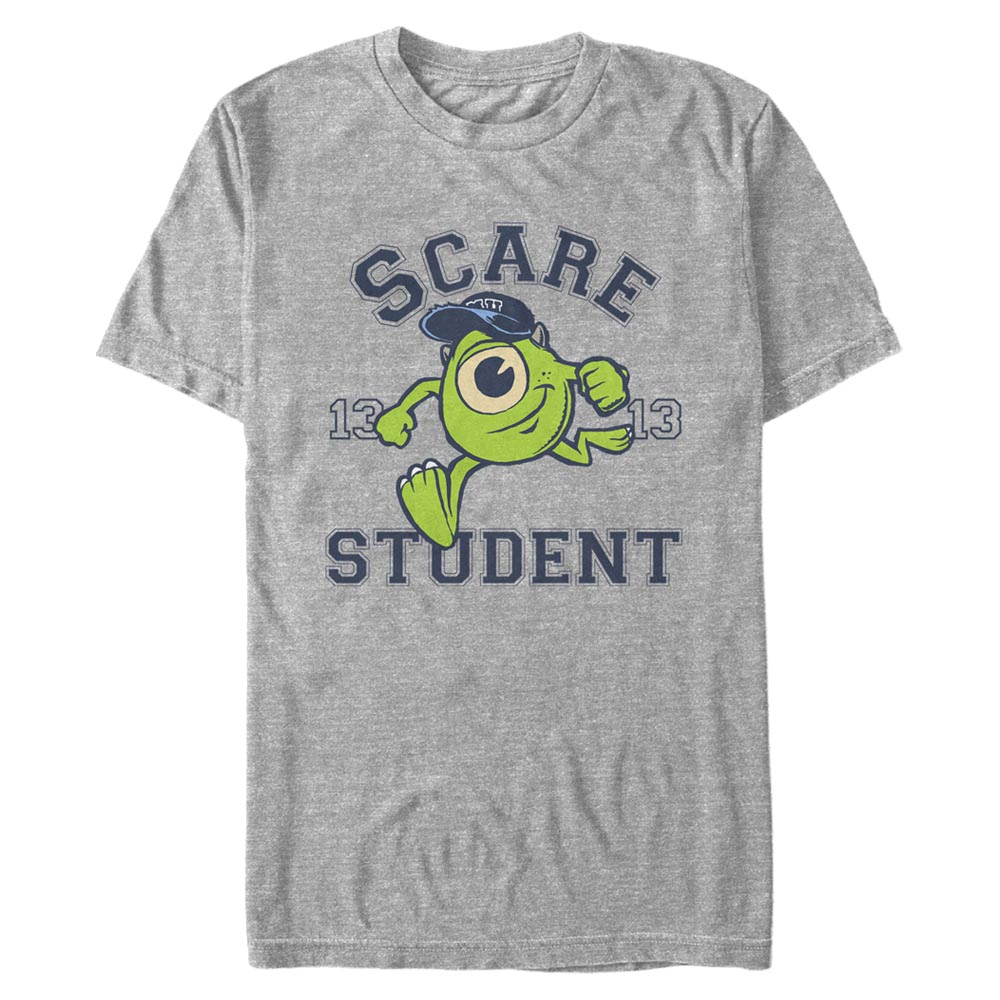 Vorschau: Pixar - Monster - Mike Wazowski Scare Student - Männer T-Shirt - Grau meliert - Vorne