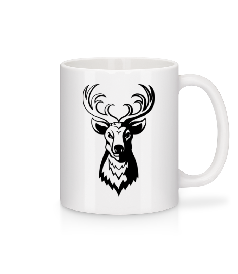 Cerf · Mug en céramique blanc
