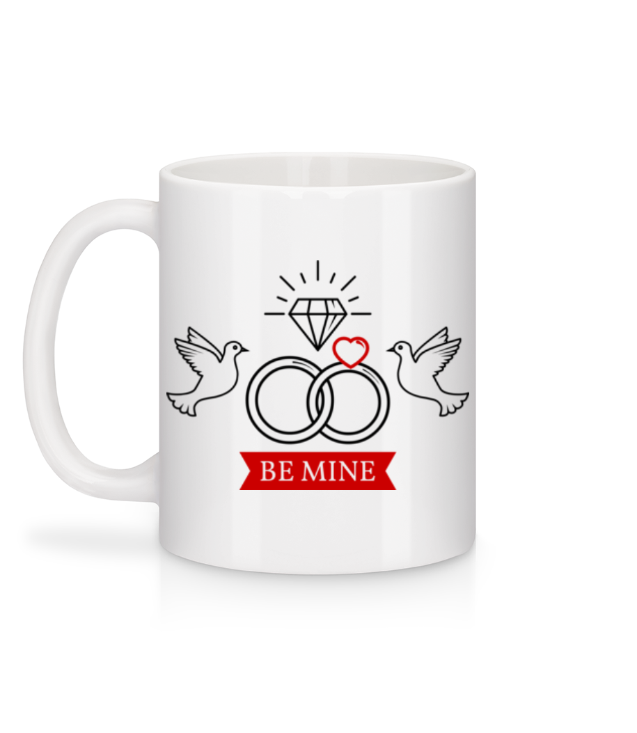 Aperçu: Valentine's Day Be Mine - Mug en céramique blanc - Blanc - Derrière