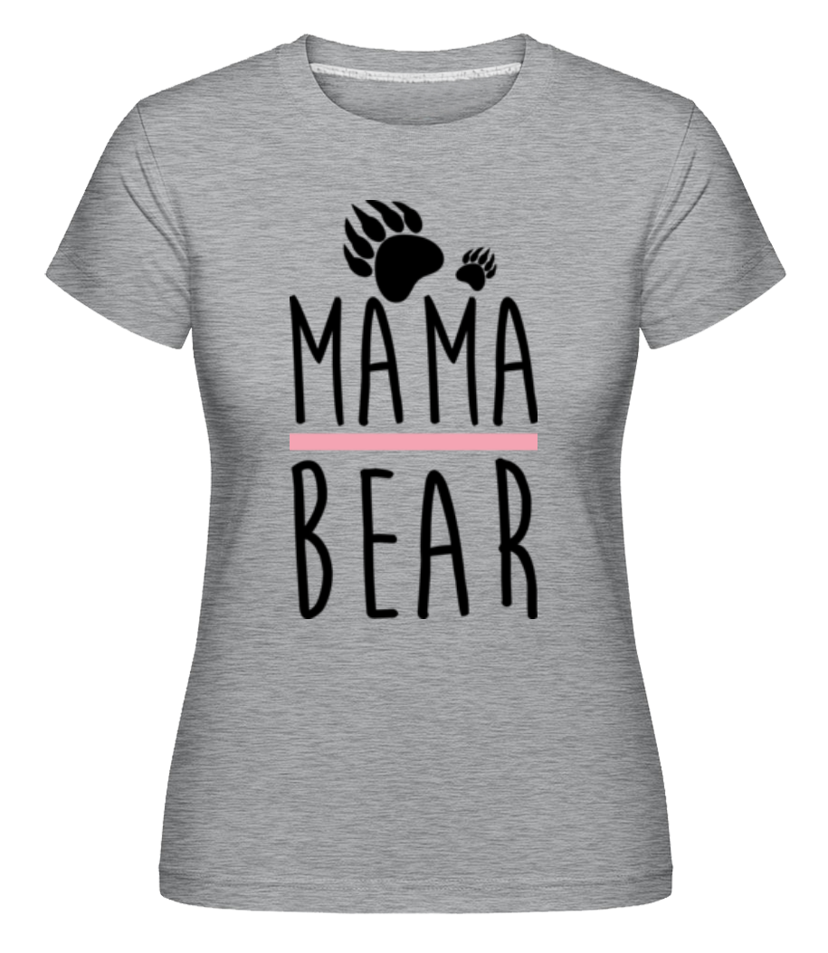 Aperçu: Maman Ours -  T-shirt Shirtinator femme - Gris chiné - Devant