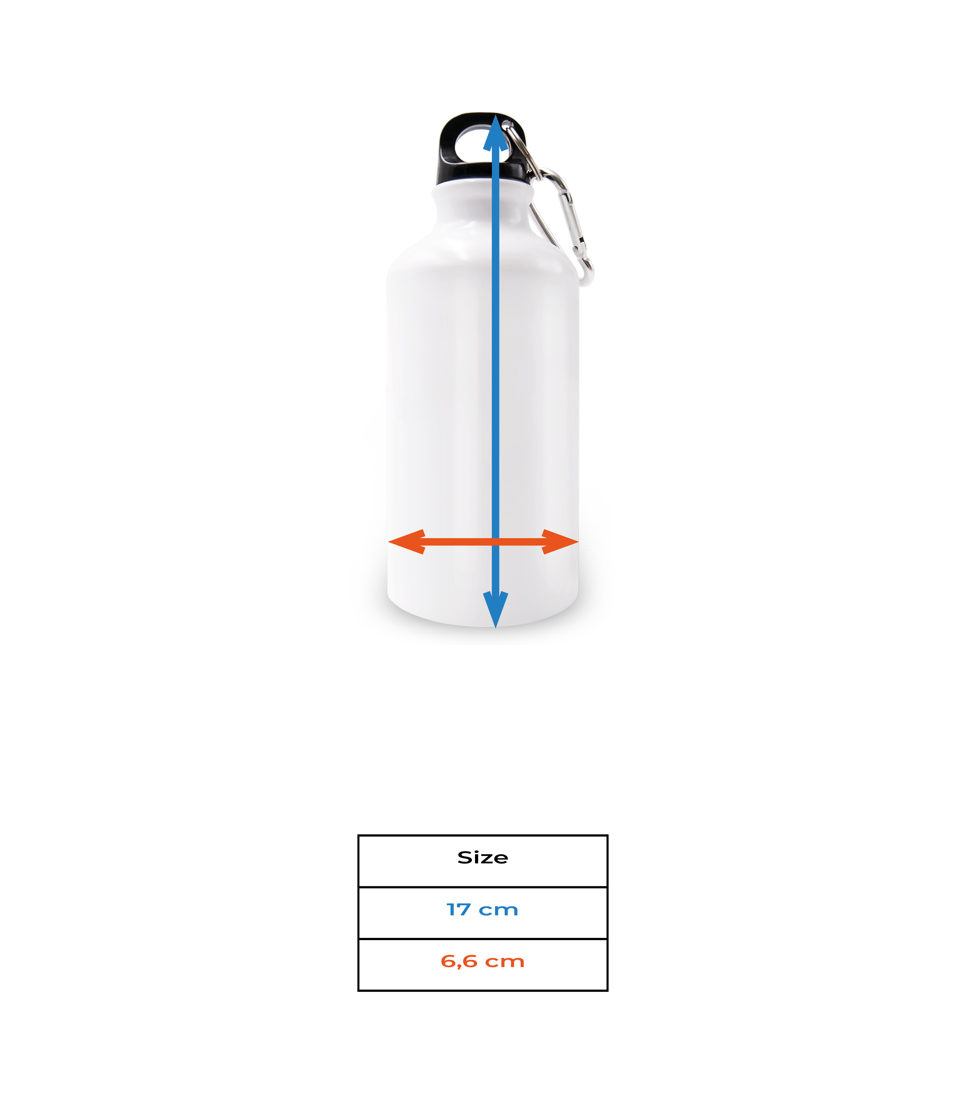Gourde 400 ml - Tableau des tailles
