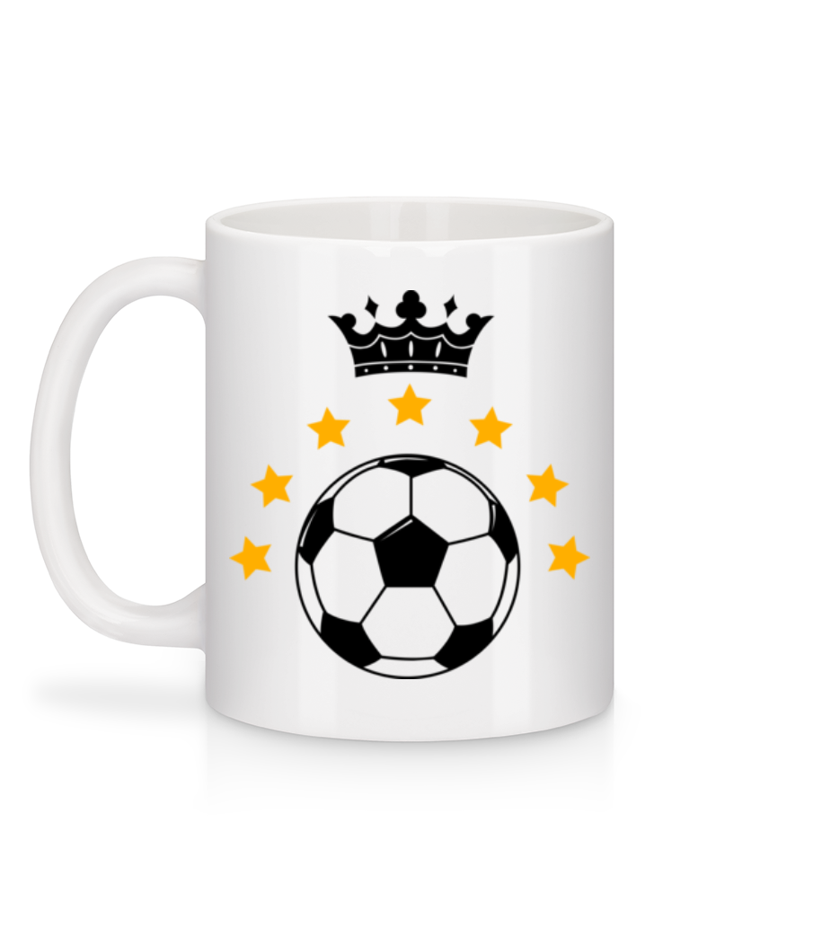 Aperçu: Football Crown - Mug en céramique blanc - Blanc - Derrière