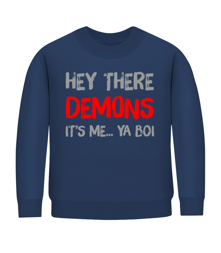 Hey Demons - Kinder Pullover - Marine - Vorne