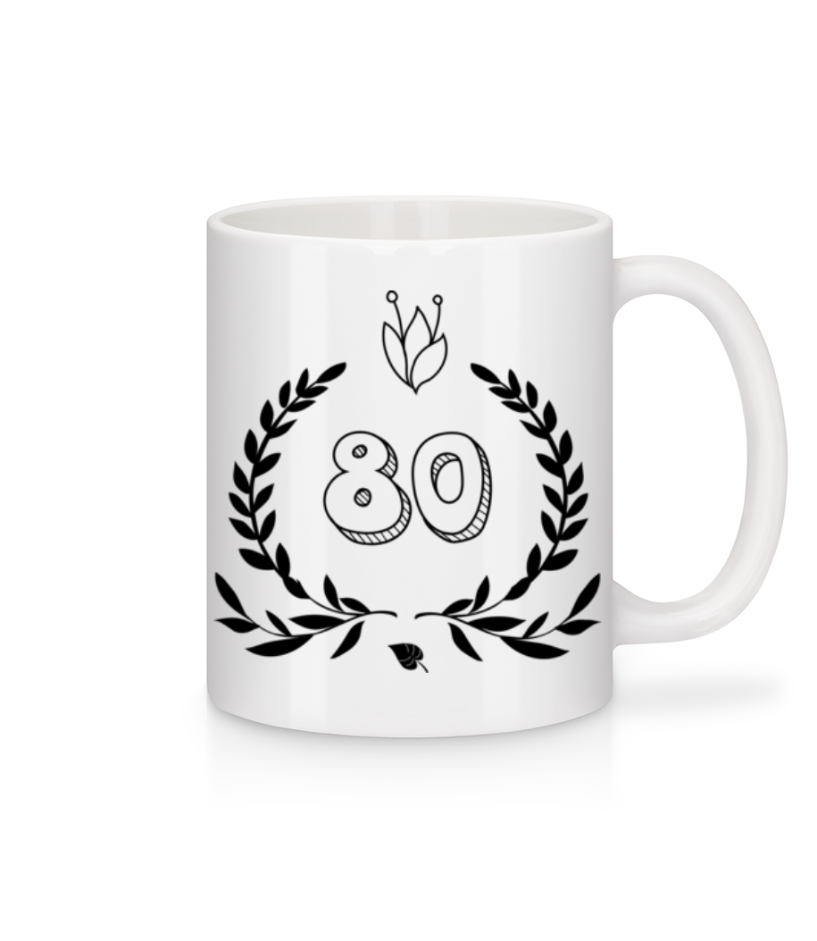 Aperçu: Anniversaire Des Années 80 - Mug en céramique blanc - Blanc - Devant