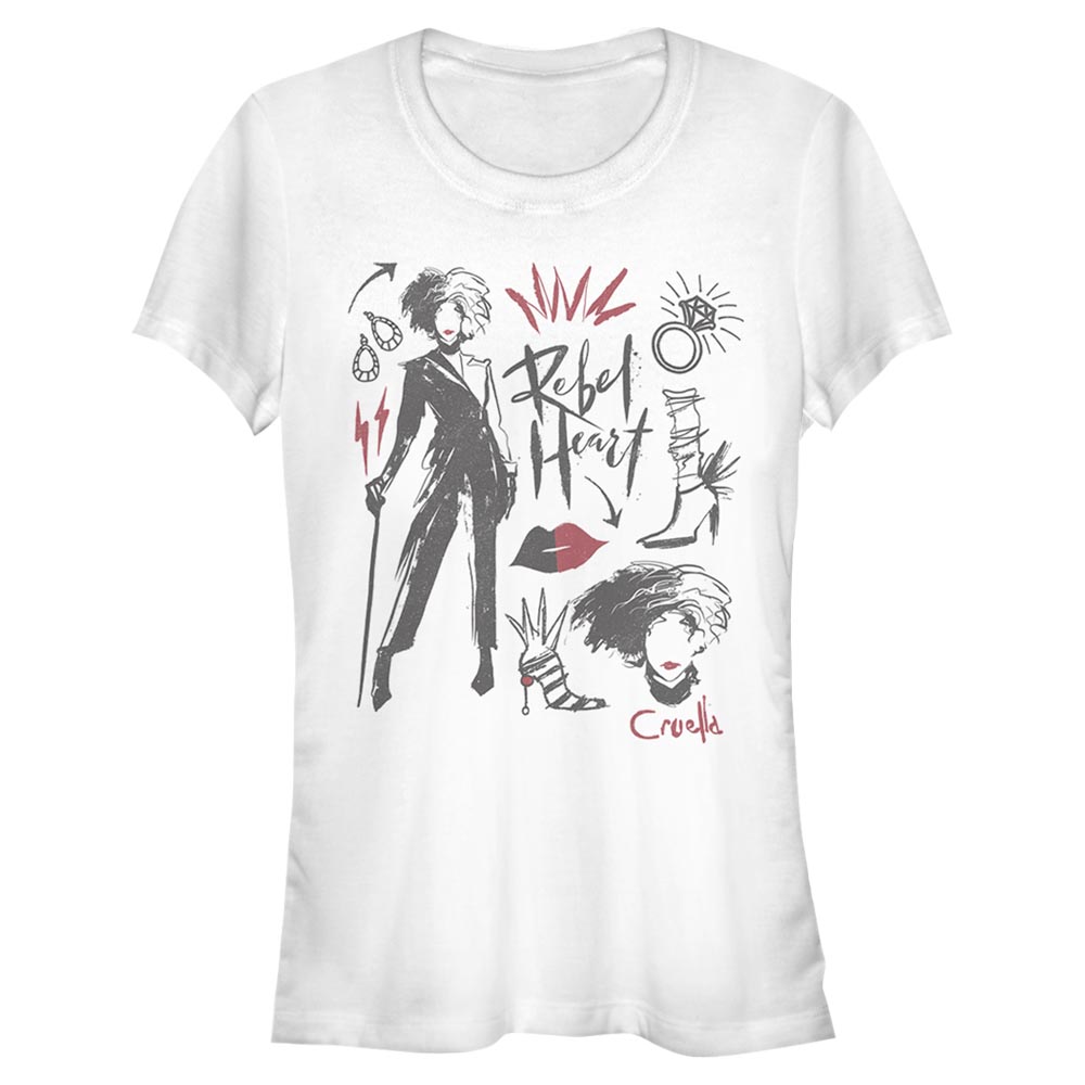 Disney Classics - Cruella - Cruella d'Enfer Fashion Sketches - Femme T-shirt
