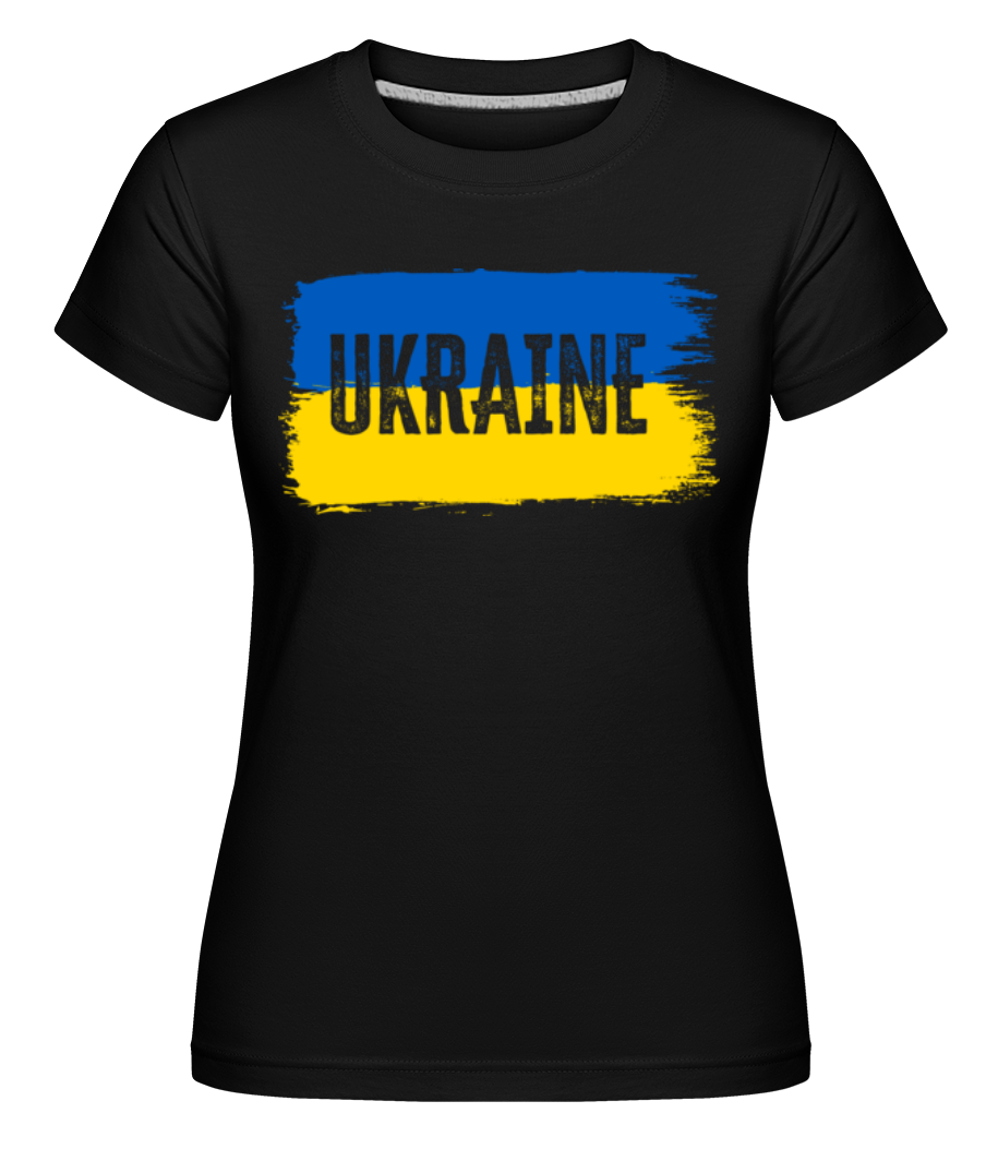 Ukraine Coup De Pinceau -  T-shirt Shirtinator femme - Noir - Devant