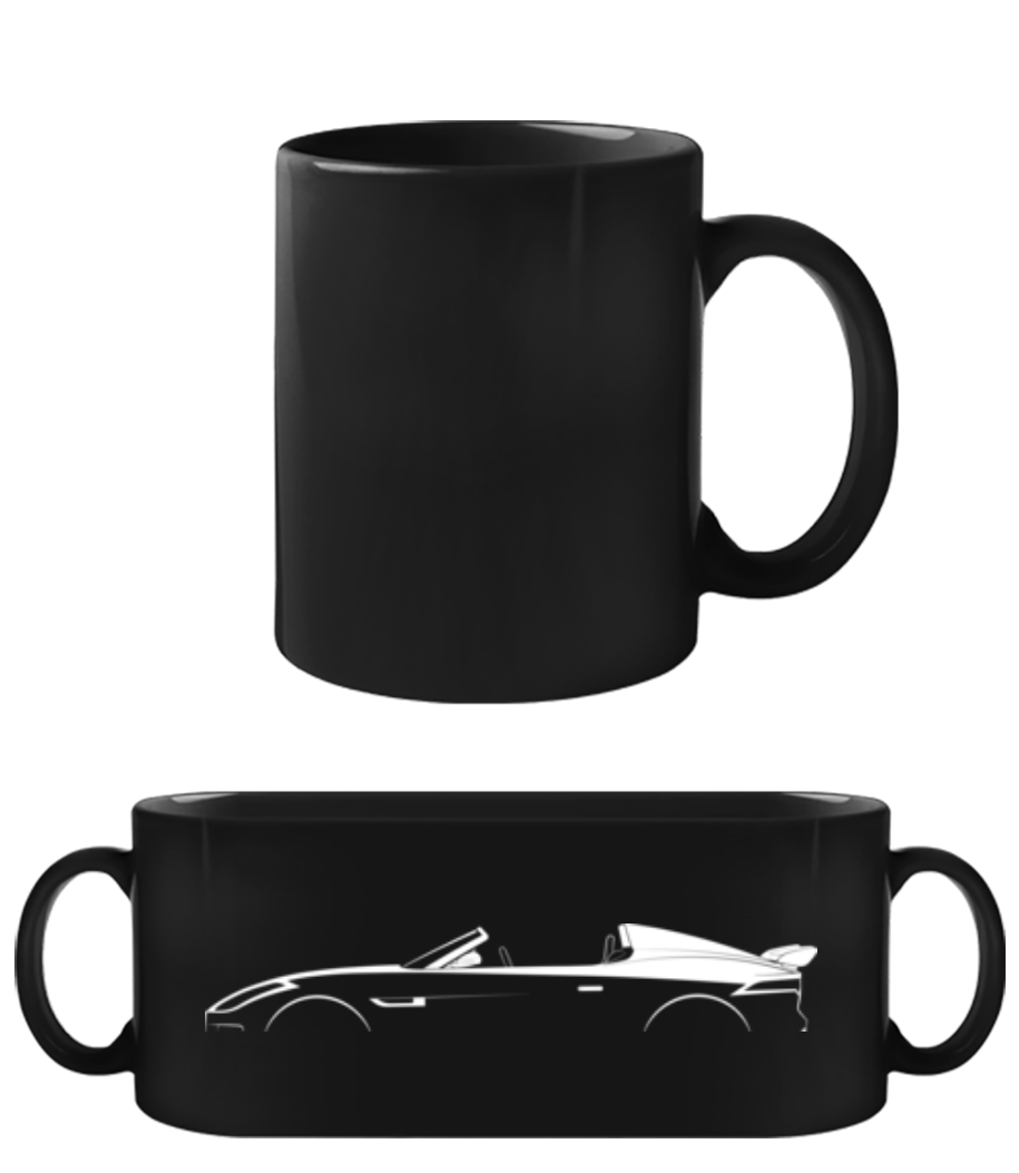 'Jaguar F-Type Project 7' Silhouette · Schwarze Tasse