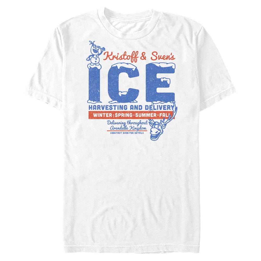 Aperçu: Disney - La Reine des neiges - Olaf Ice Man - Homme T-shirt - Blanc - Devant