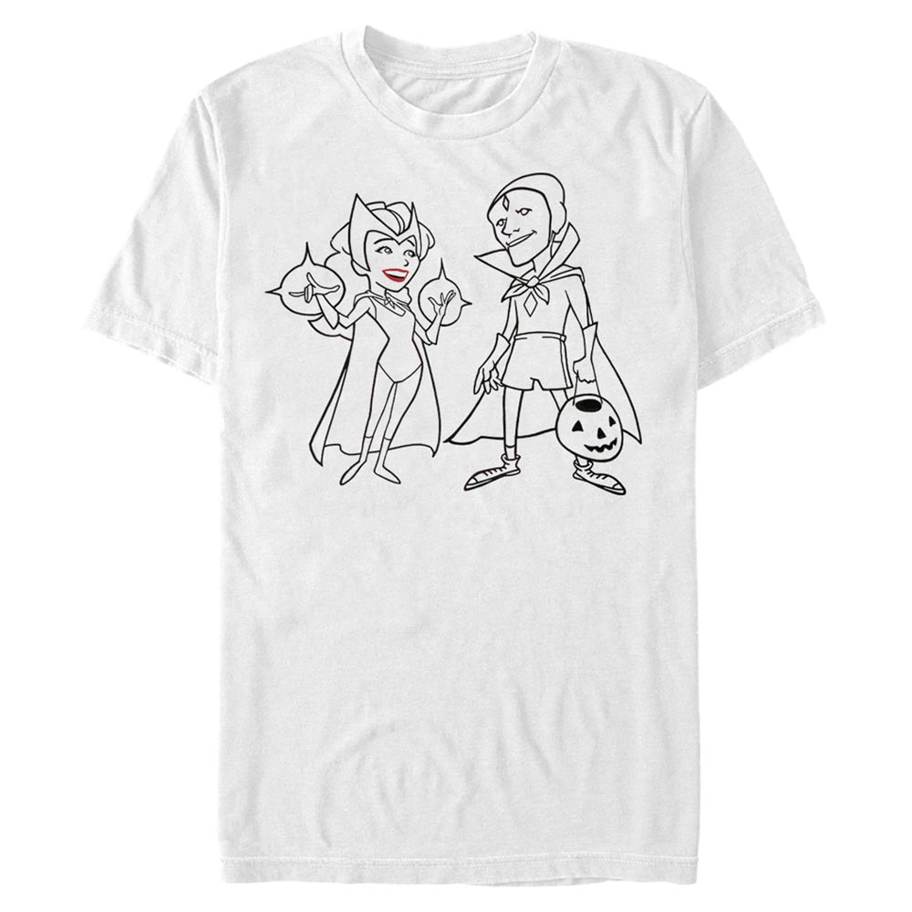 Marvel - WandaVision - La Sorcière rouge & Vision Simple Ink - Halloween - Homme T-shirt
