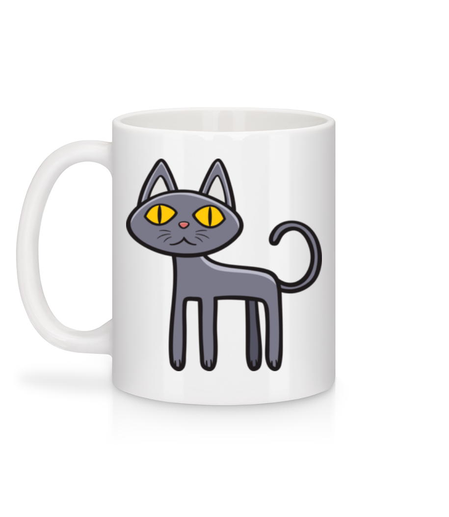 Vorschau: Spooky Cat - Tasse - Weiß - Hinten