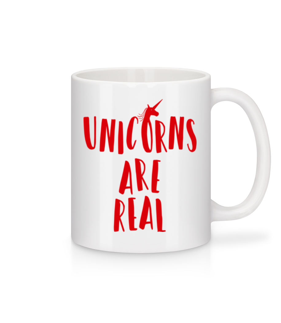Aperçu: Unicorns Are Real - Mug en céramique blanc - Blanc - Devant