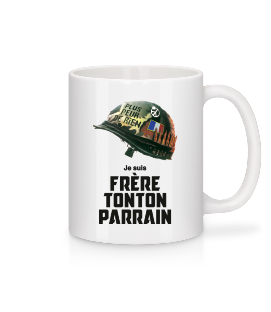 Frère Oncle Parrain Peur De Rien · Mug en céramique blanc