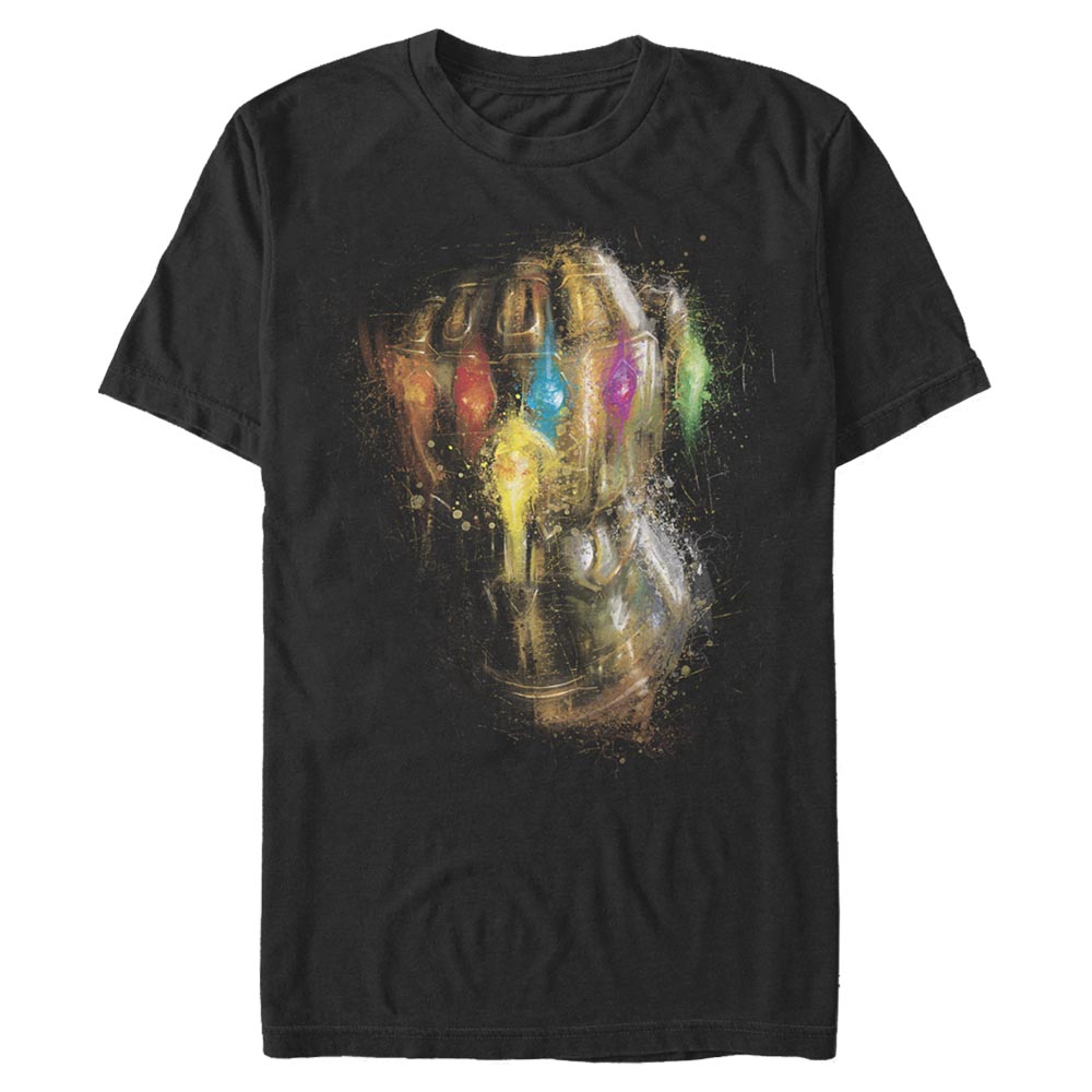 Aperçu: Marvel - Avengers Endgame - Gauntlet Painting Glove - Homme T-shirt - Noir - Devant