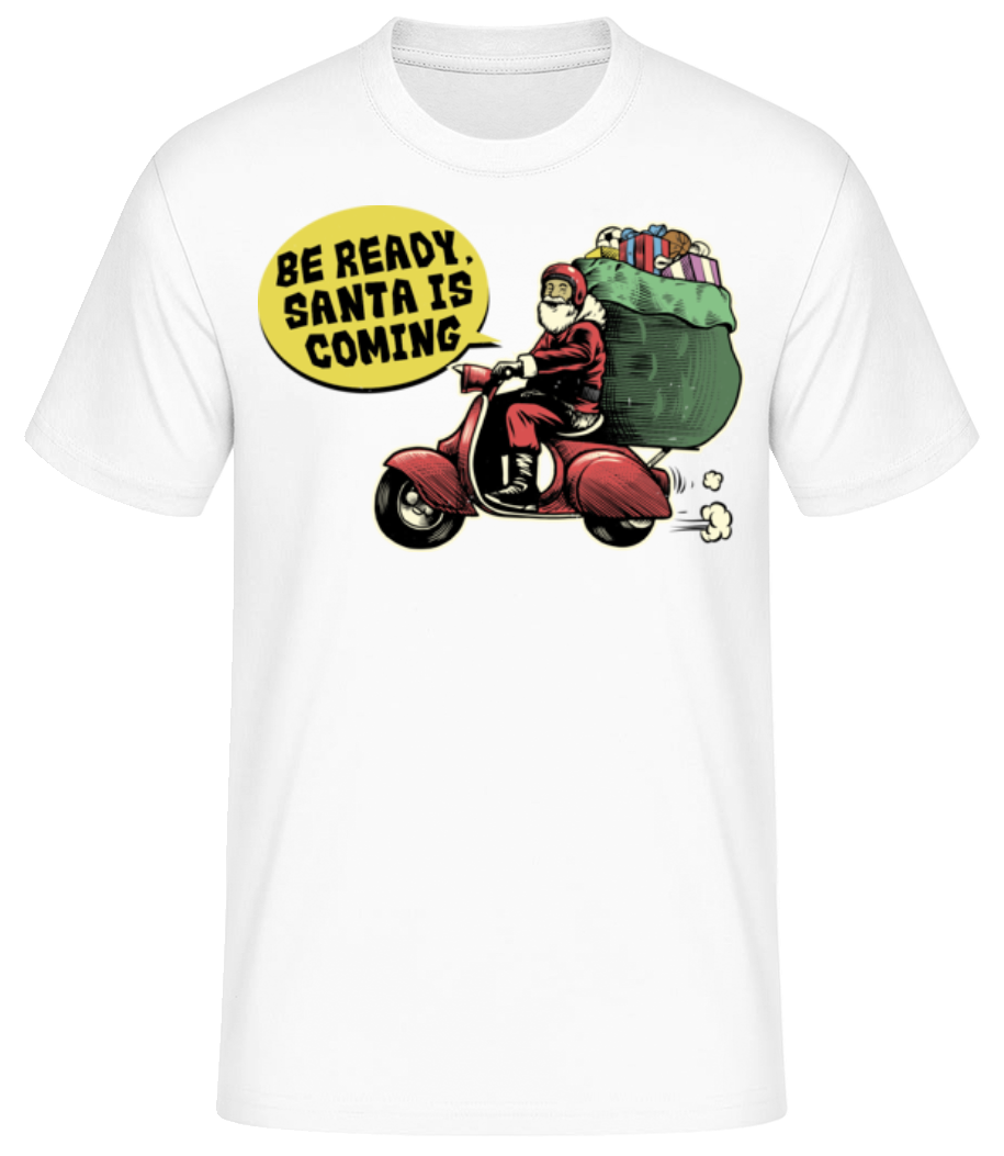 Aperçu: Santa Is Coming - T-shirt standard Homme - Blanc - Devant