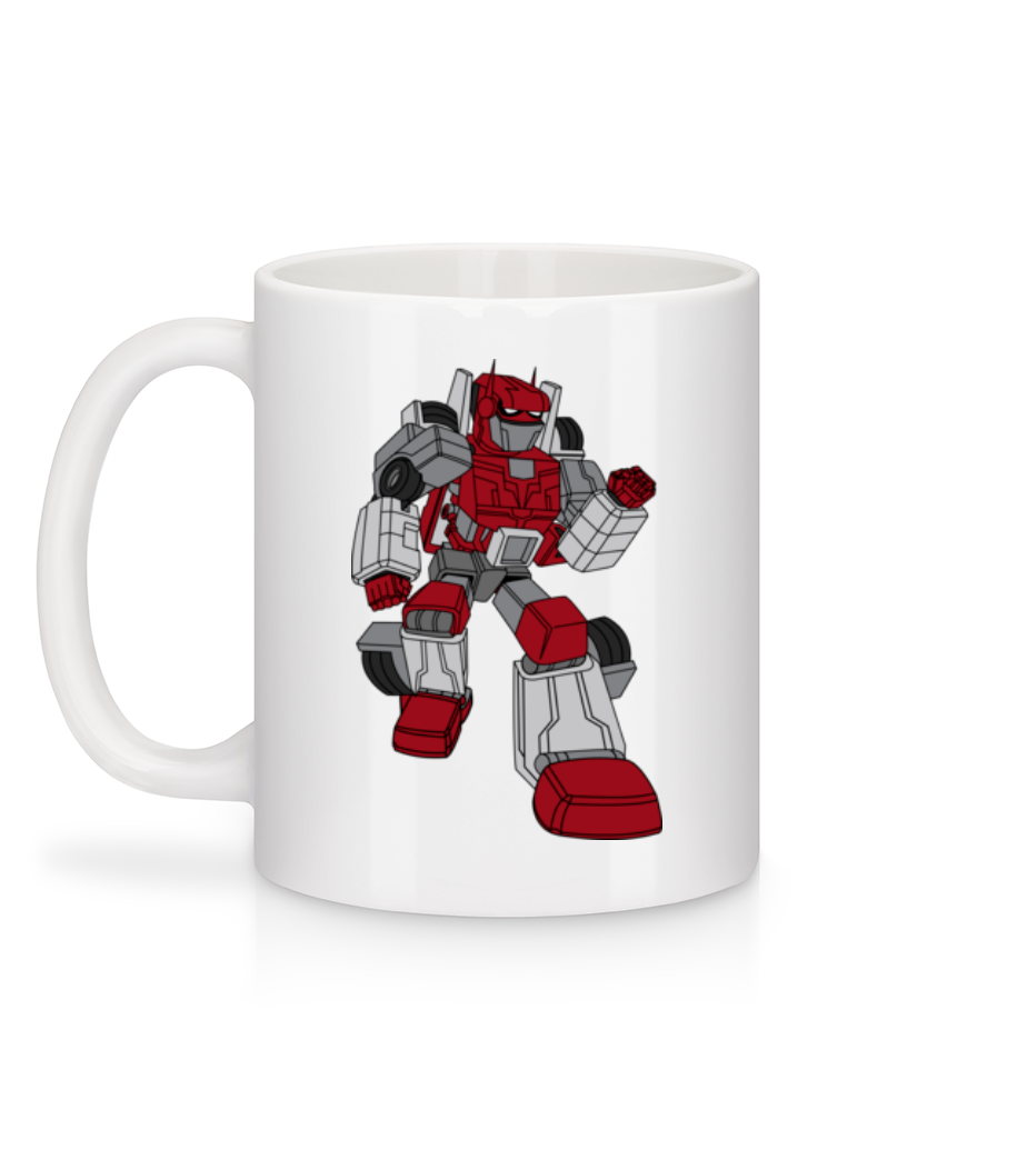 Robot De Voiture - Mug en céramique blanc - Blanc - Derrière