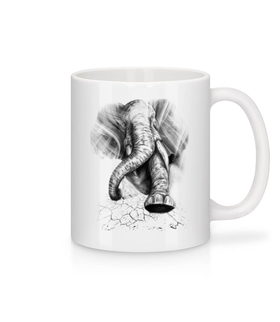 Éléphant en colère · Mug en céramique blanc