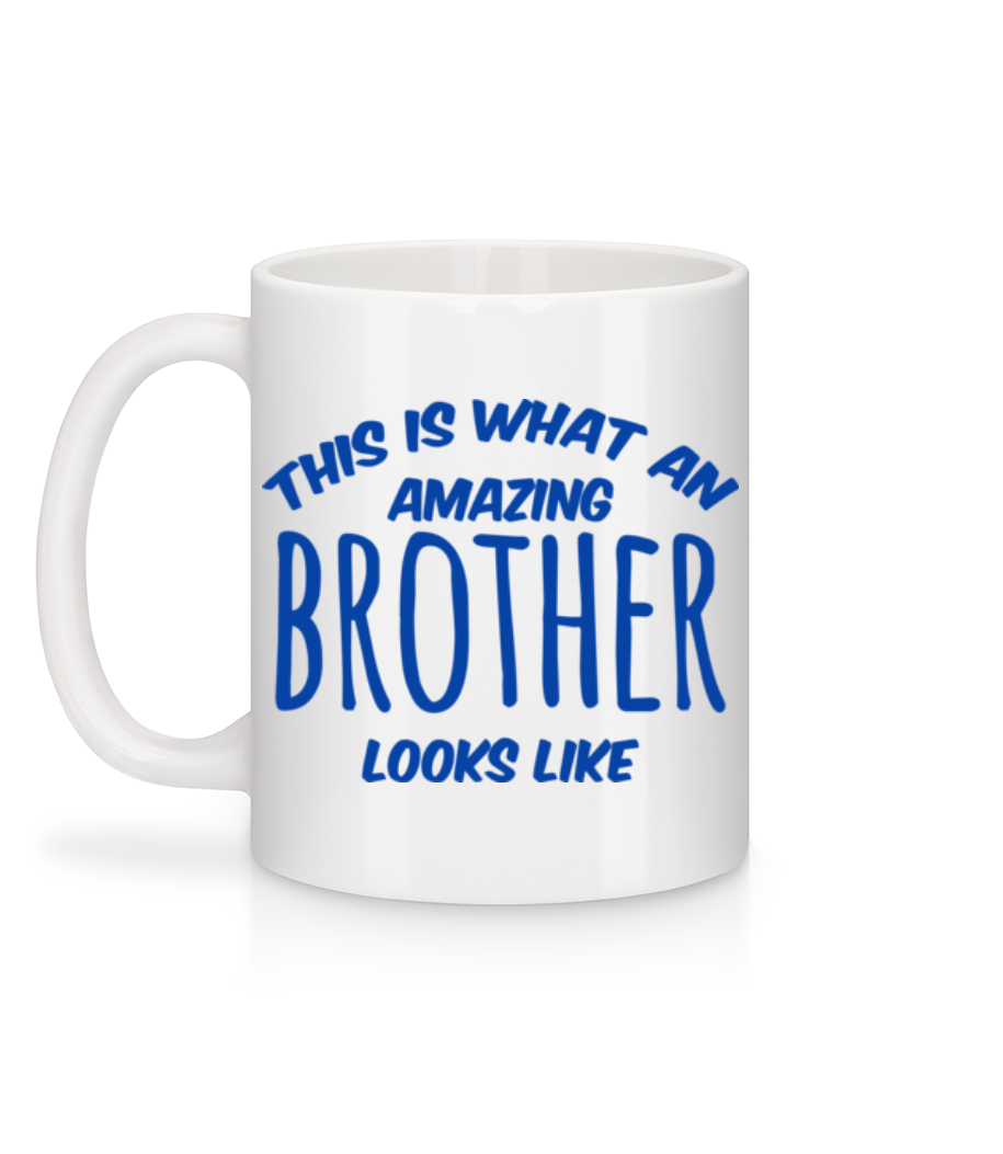 Aperçu: Amazing Brother Looks Like - Mug en céramique blanc - Blanc - Derrière