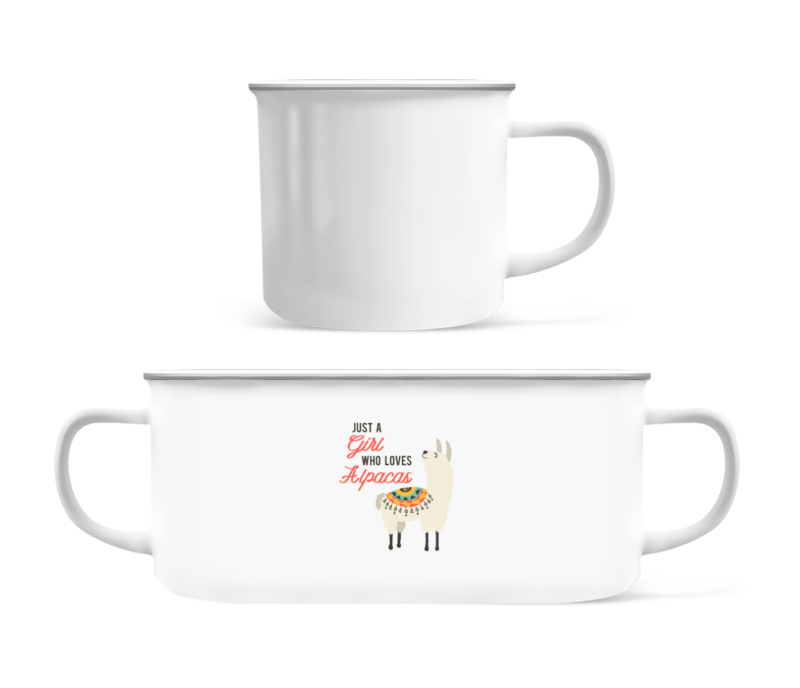 Just A Girl Who Loves Alpacas · Tasse Émaillée