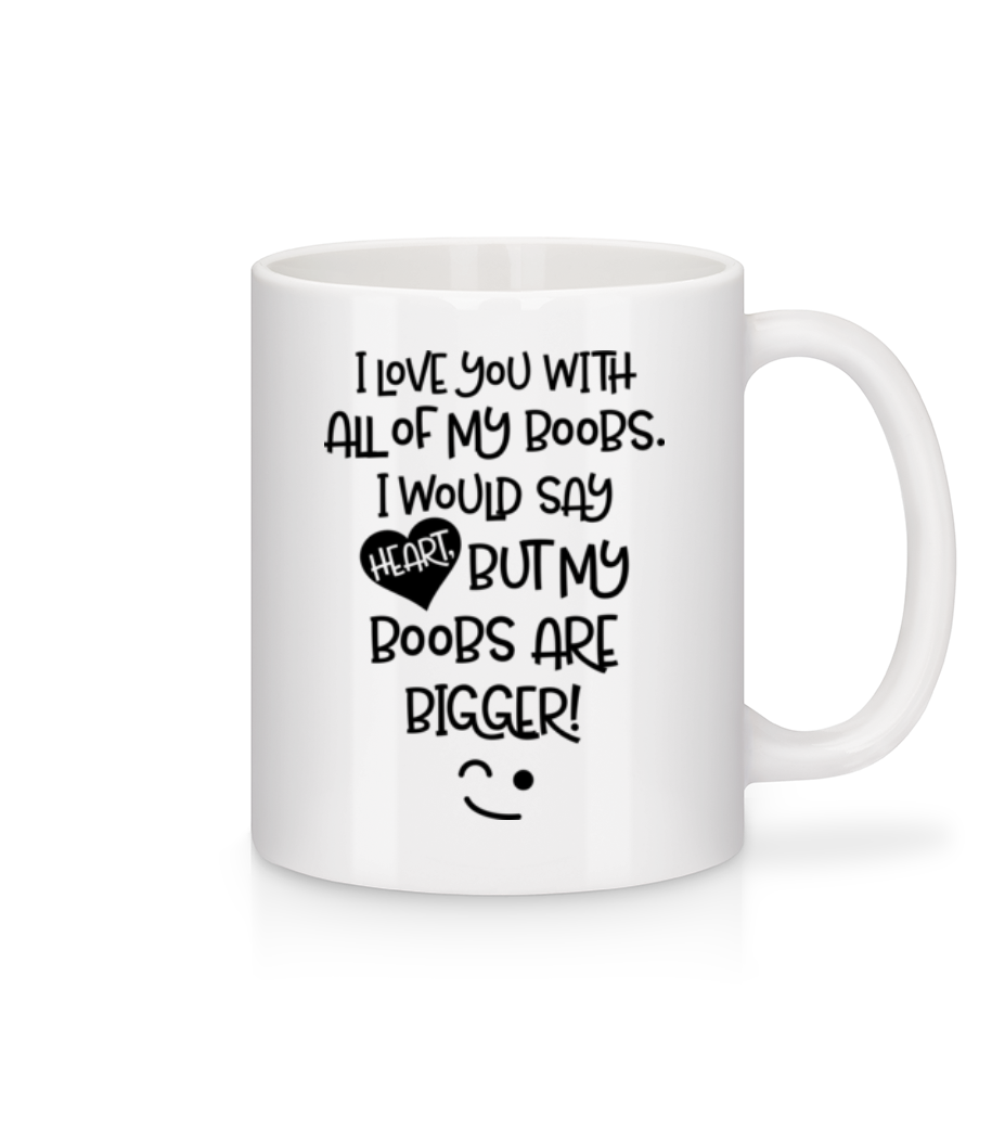 Boobs Love · Mug en céramique blanc