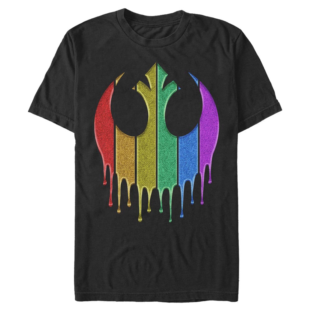Star Wars - Classic Rainbow Sparkle Rebel Drip - Pride - Homme T-shirt