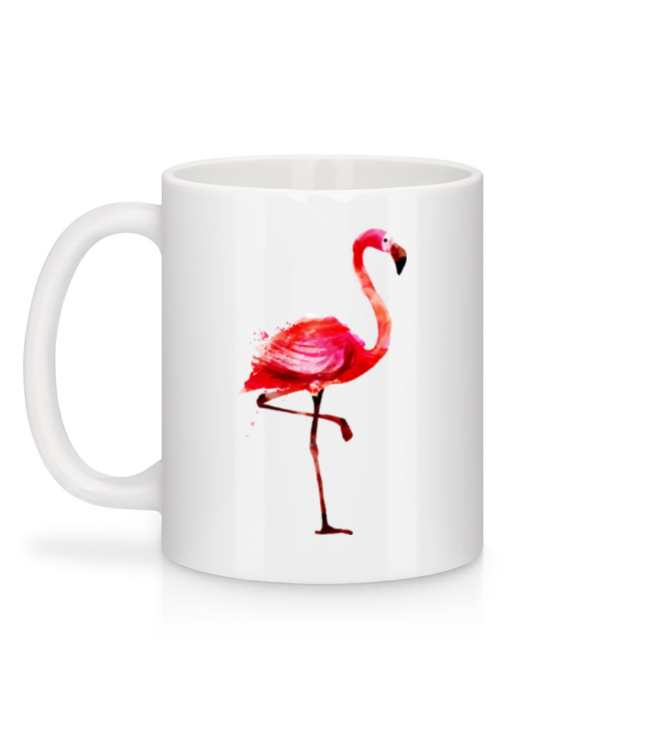 Aperçu: Flamingo - Mug en céramique blanc - Blanc - Derrière