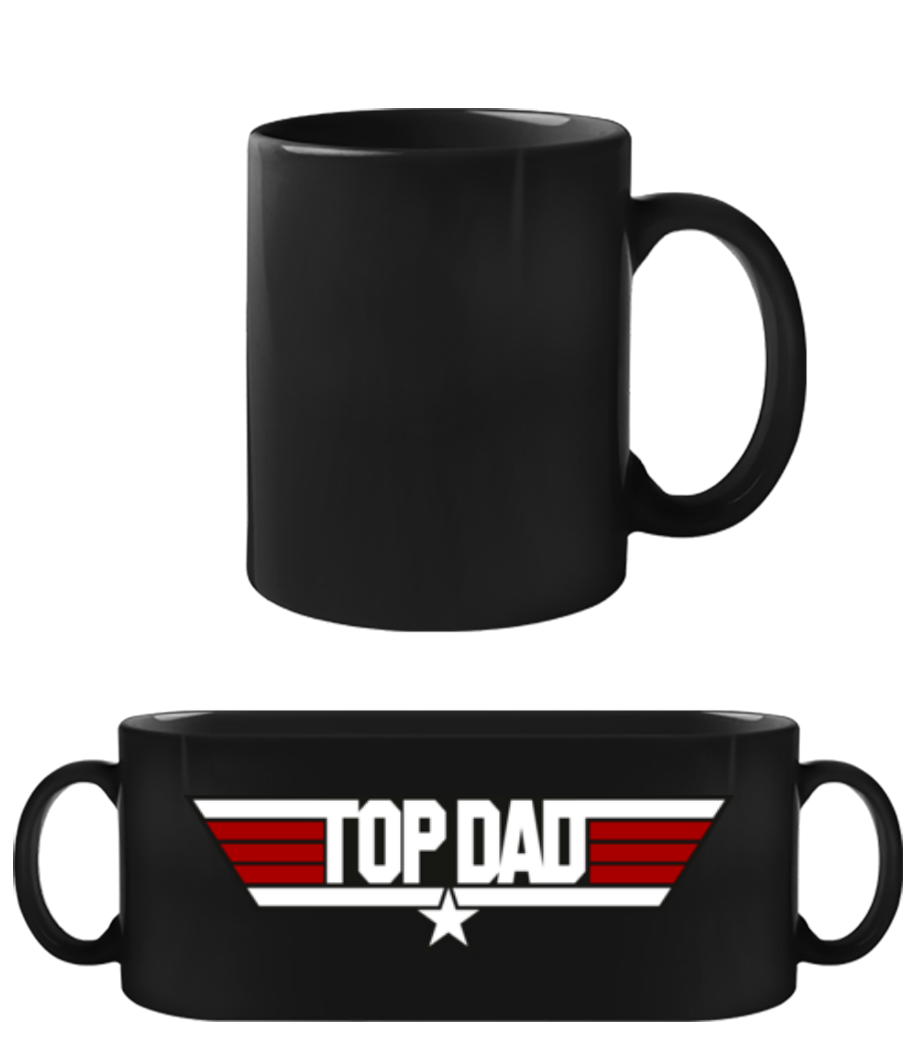 Aperçu: Top Dad - Tasse Noire - Noir - Devant
