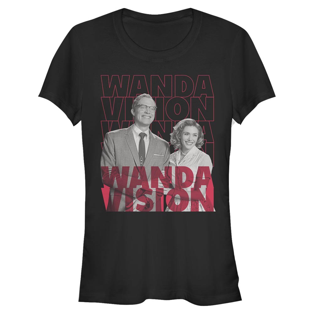 Marvel - WandaVision - La Sorcière rouge & Vision Repeating Text - Femme T-shirt